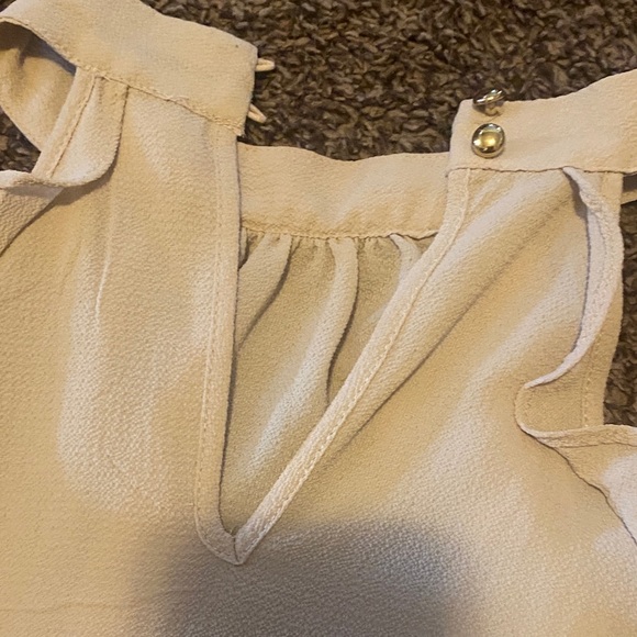 Chic Cream Ruffle Tank Top - Picture 6 of 6
